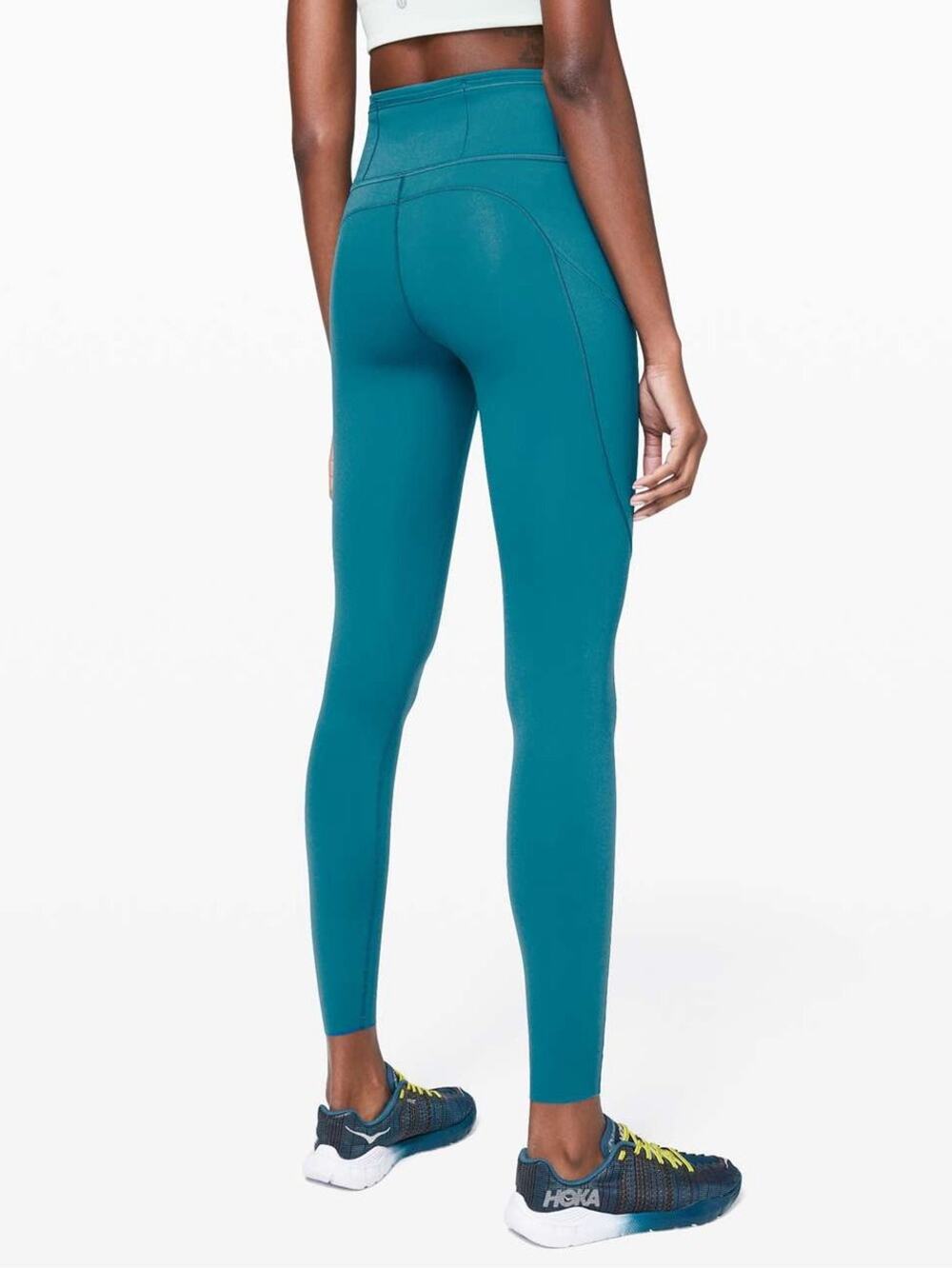 Lululemon Fast and Free Tight 25” *Non-Reflective Blue Cyprus Seawheeze Size 8